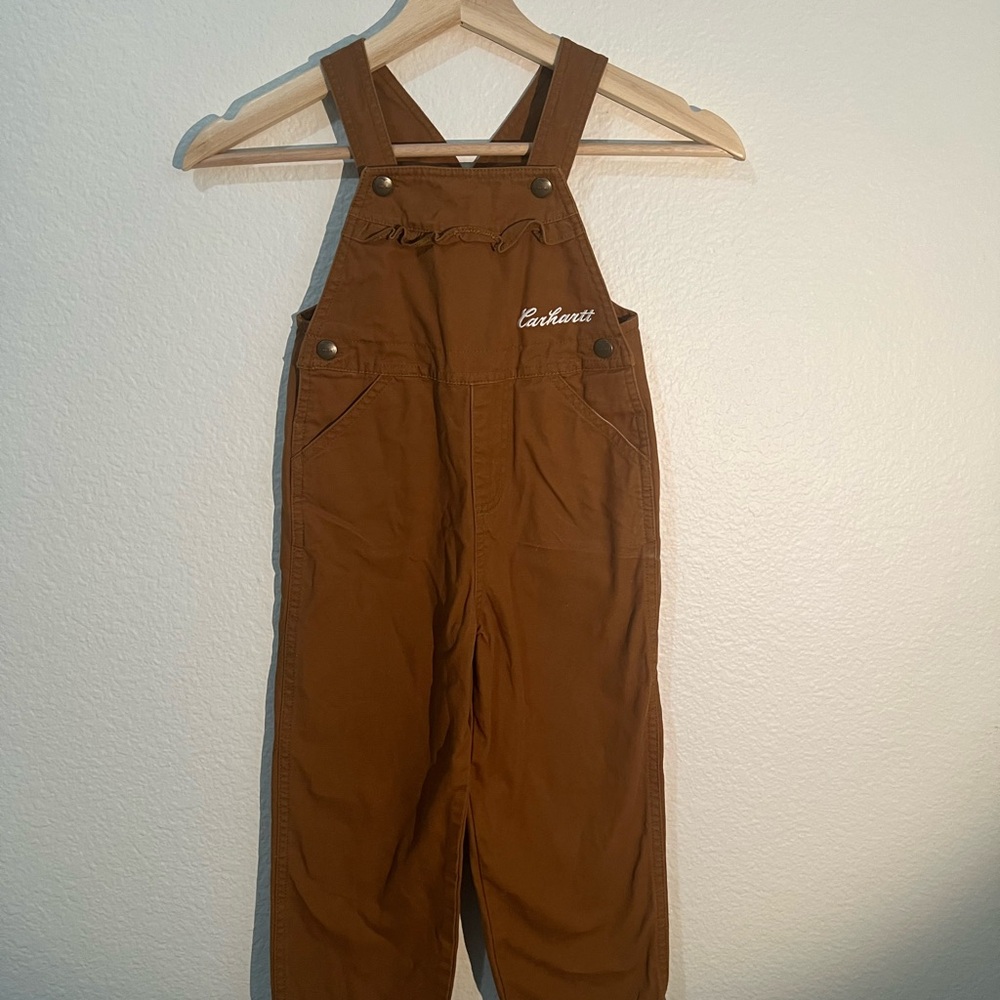 Carhartt brown overalls size 4T, great condition, used 2 times, very durable